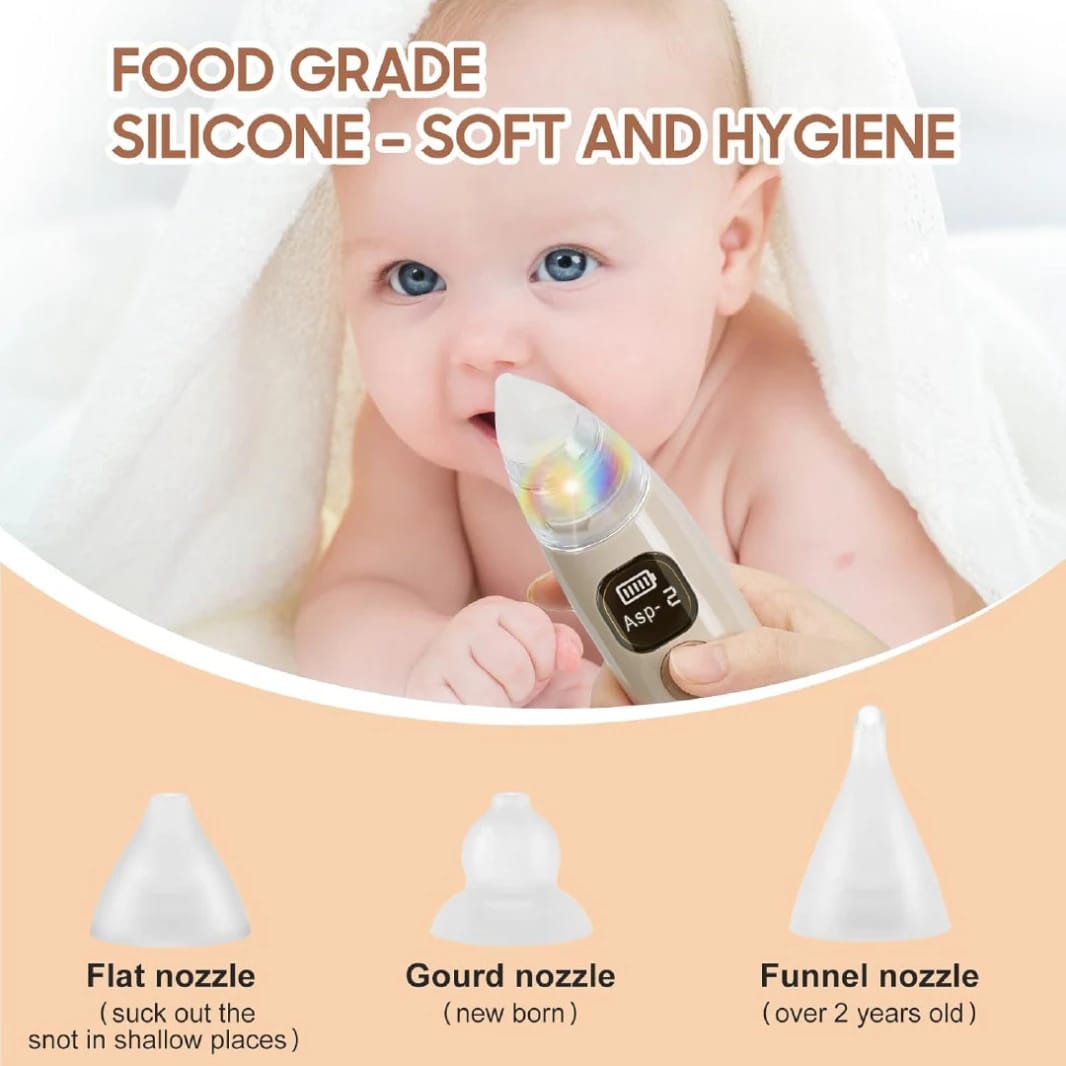 Electric Nasal Aspirator for Babies 3 Suction Levels | Safe and Quiet with Type-C Charging