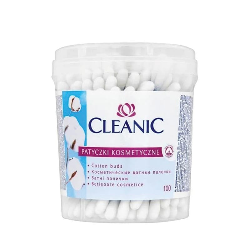 Cleanic Cotton Buds 100pcs Round Box
