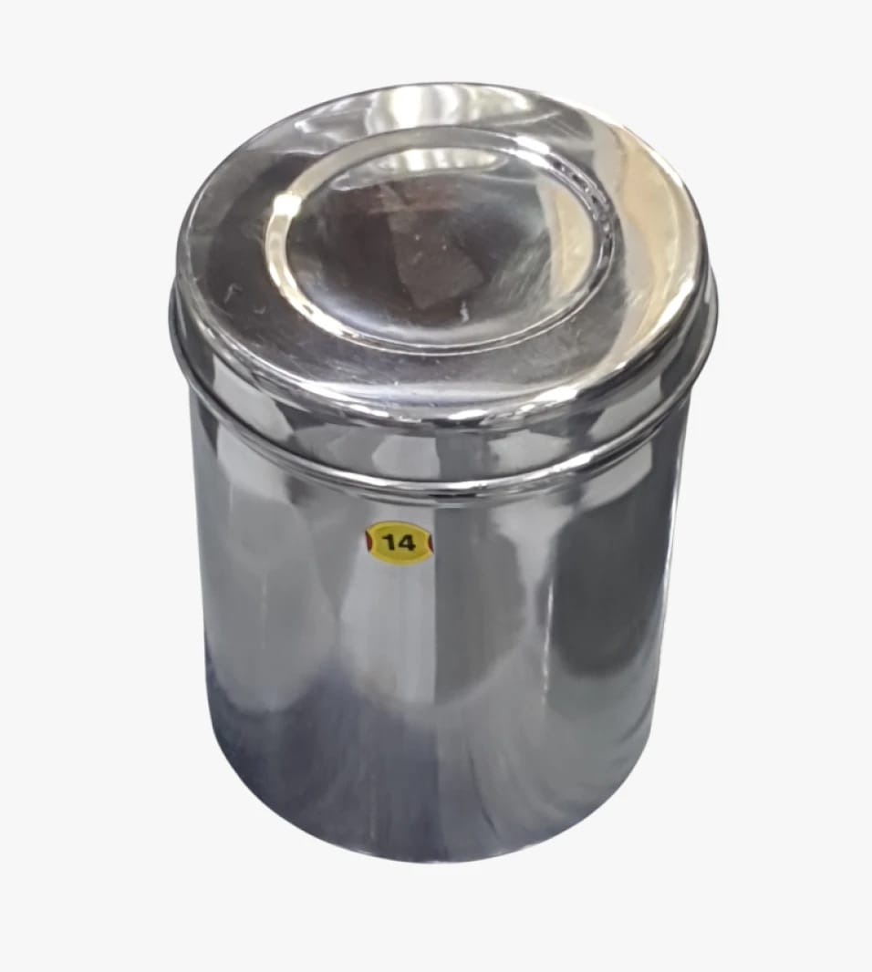 Stainless Steel Storage Jar with Secure Lid for Kitchen, Ideal for Modern Homes and Professional Chefs
