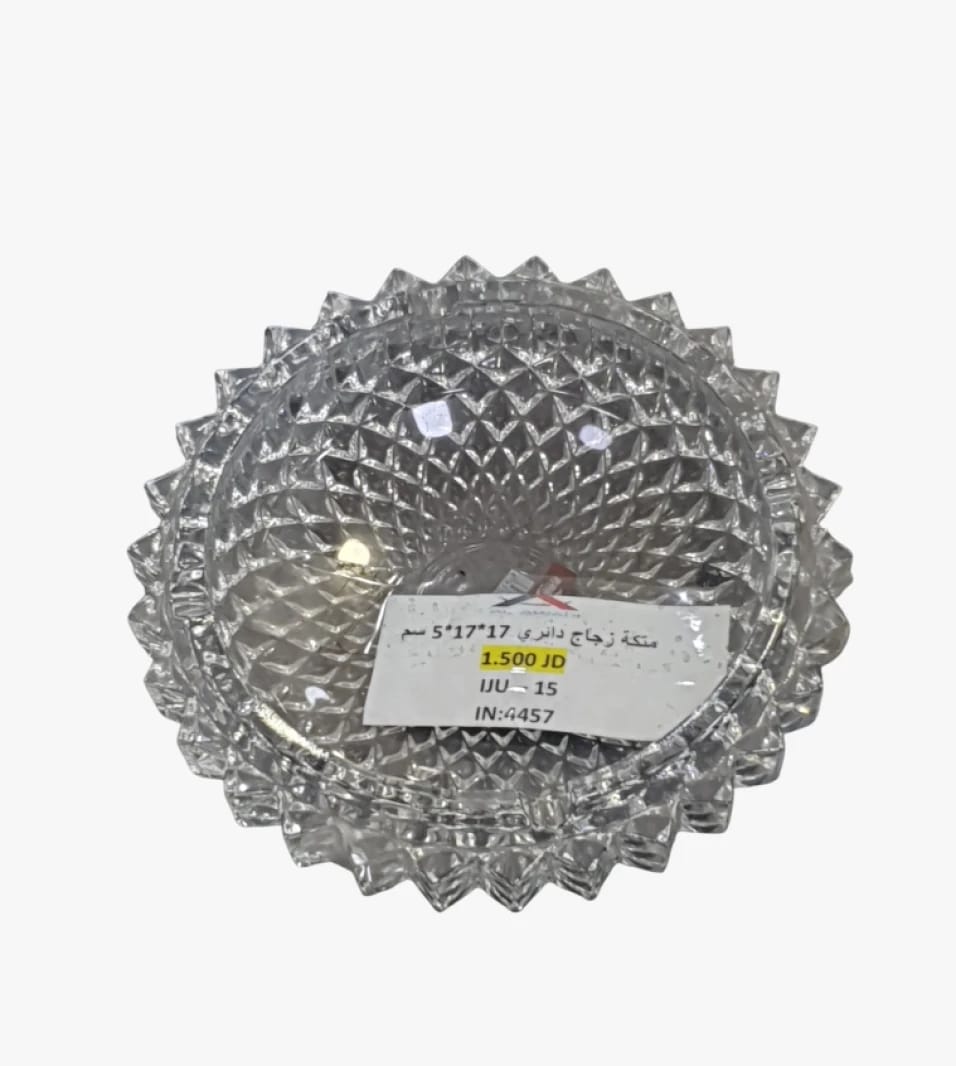 Elegant Diamond Design Crystal Glass Plate for Family Gatherings and Special Occasions, Perfect for Serving in Style for All Events