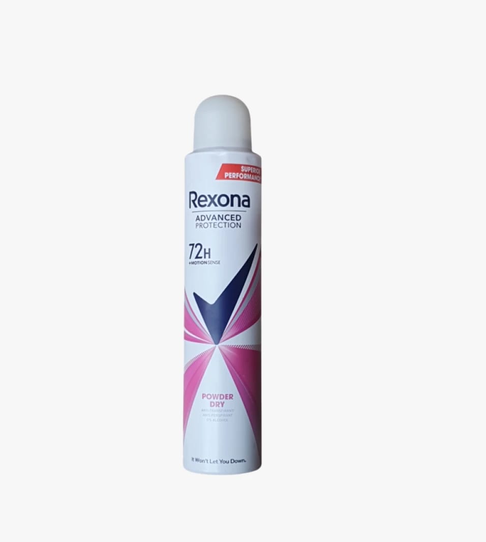 Rexona Antiperspirant for Men and Women with Superior Confidence, Advanced Protection 72H, Powder Dry with a Refreshing Scent.