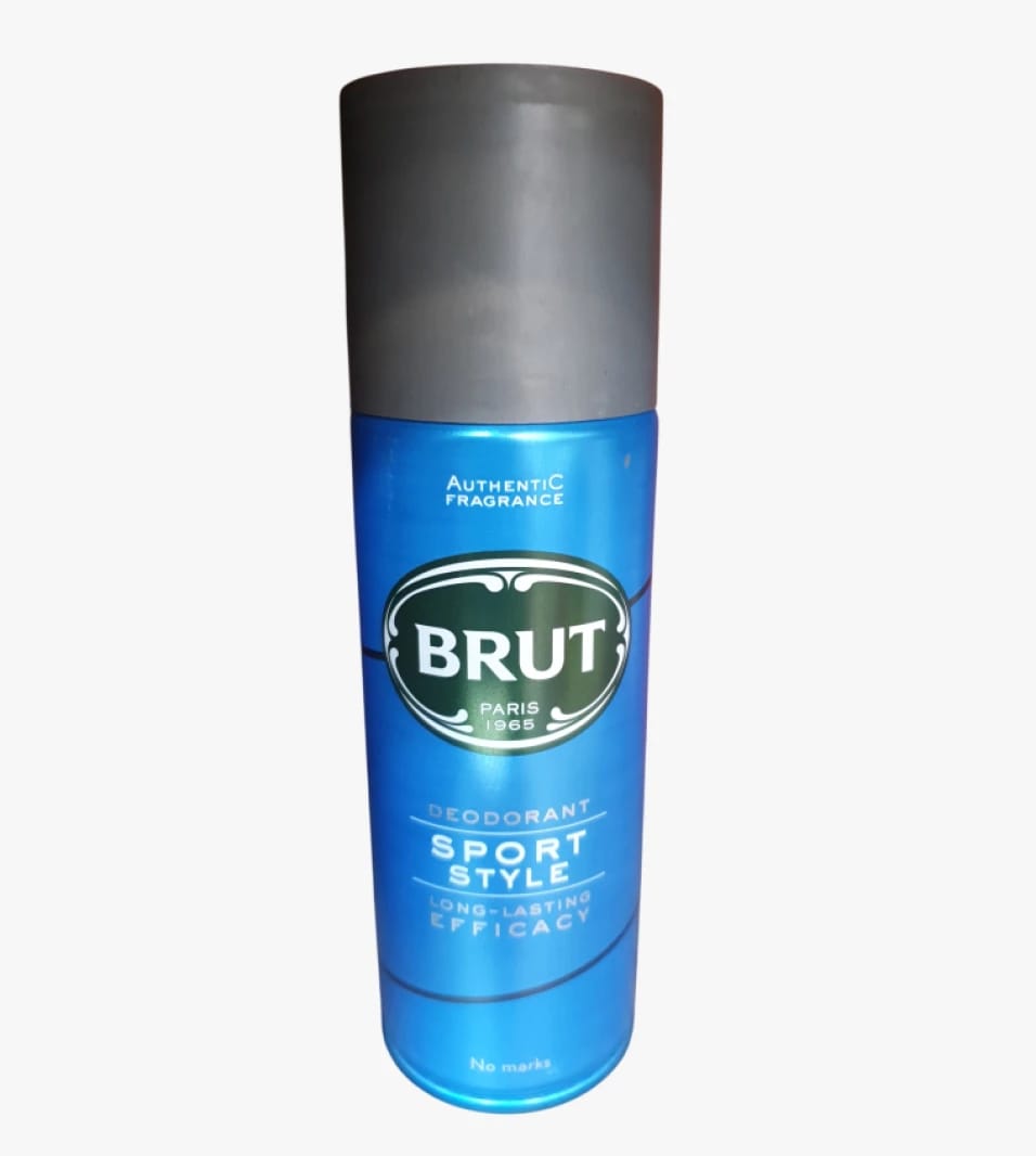 Brut Sport Style Deodorant Spray for Men with Long-Lasting Protection and Refreshing Fragrance, No Marks