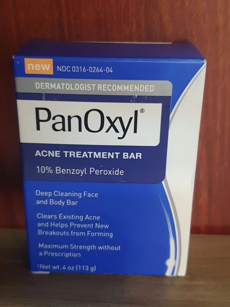 PanOxyl Acne Treatment Bar with Maximum Strength Benzoyl Peroxide for Face and Body Care, Suitable for All Skin Types