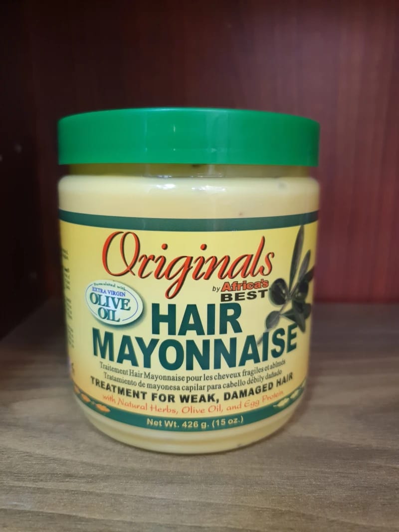 Originals Africa's Best Hair Mayonnaise for Oily Hair Styling and Damaged Hair Care with Natural Herbs and Olive Oil