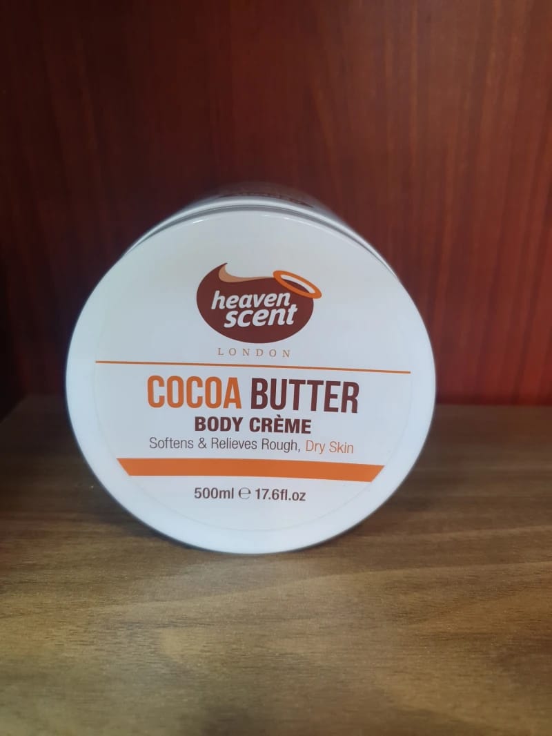 Heaven Scent Cocoa Butter Body Crème for Intense Hydration and Smoothing Rough Dry Skin for a Sensitive and Refreshed Body