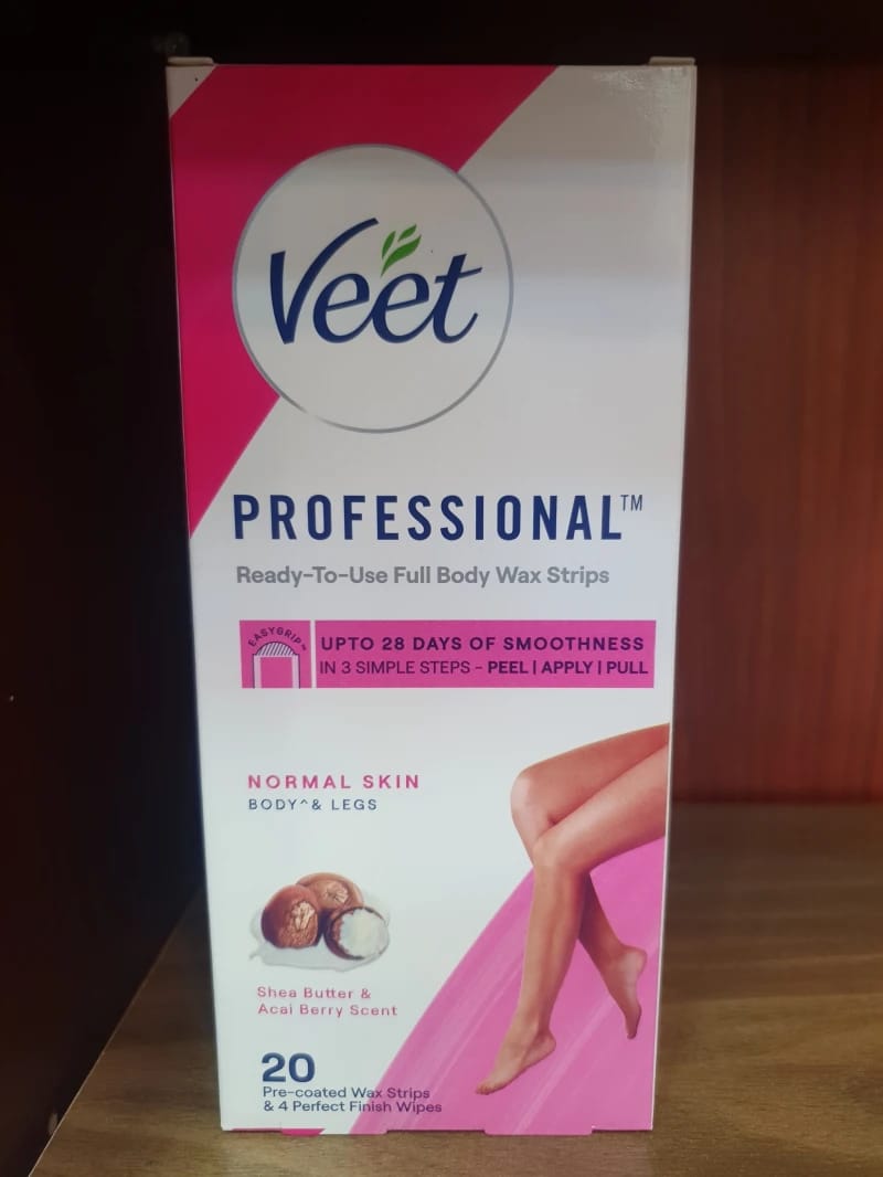 Veet Professional Full Body Wax Strips, Expert Care for All Skin Types