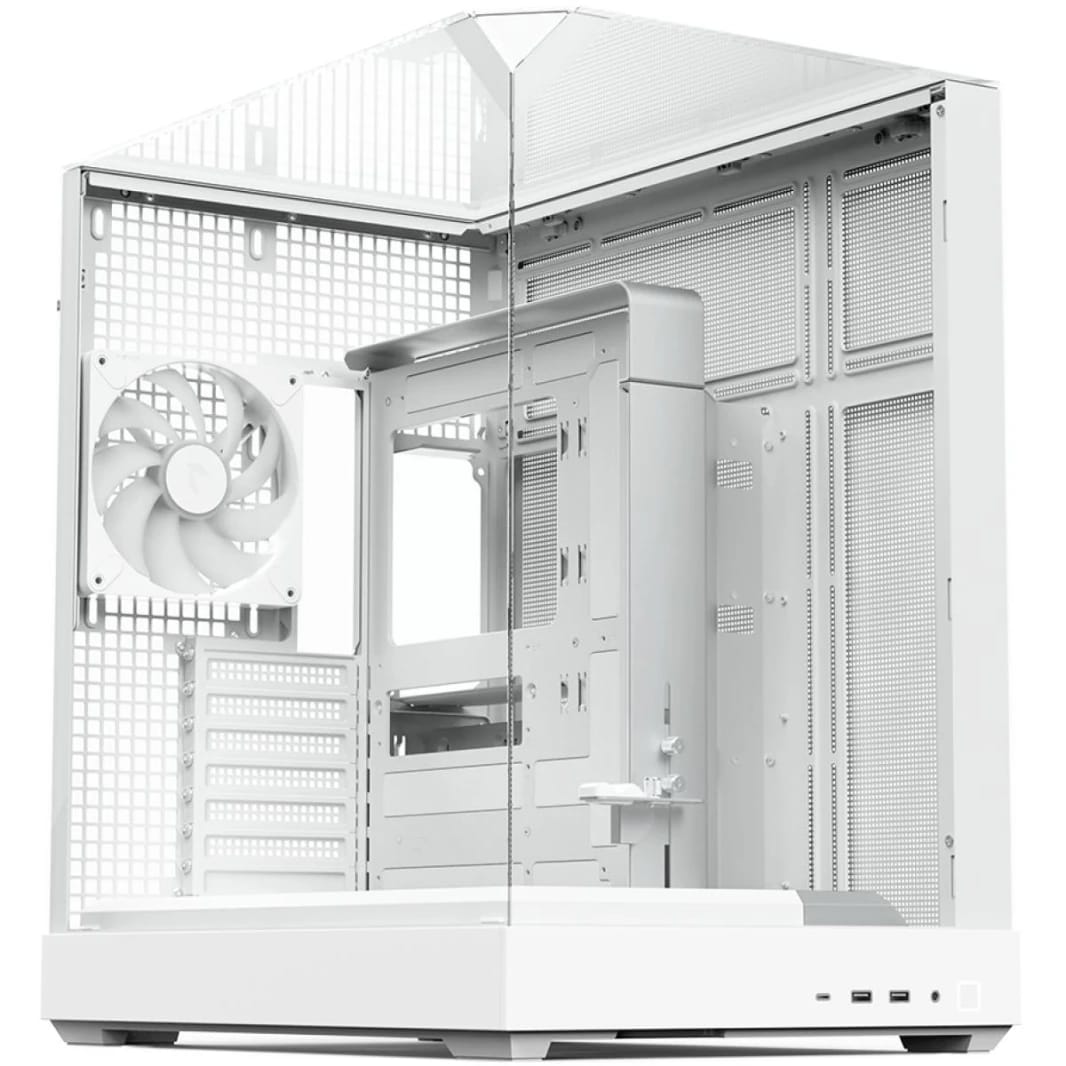 APNX V2 White Dual Chamber ATX Gaming Case