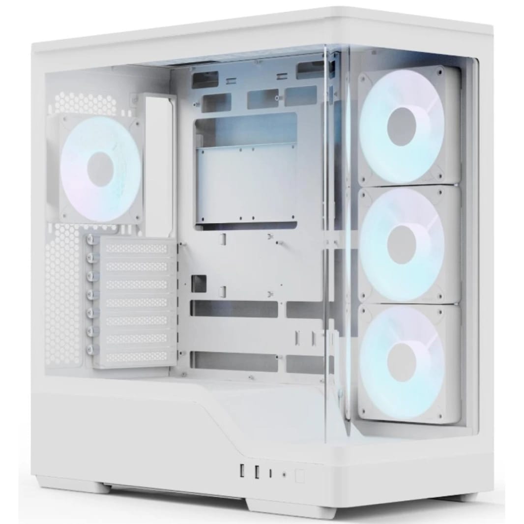 AeroCool P500A White ARGB Mid Tower Gaming Case with Tempered Glass
