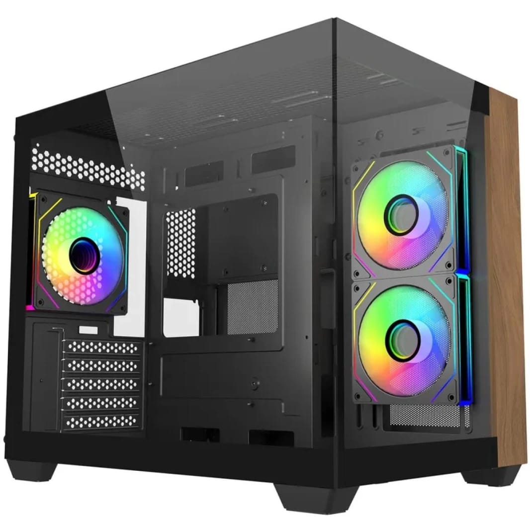 Cooler Master Elite 481 Wood ARGB Mid Tower Case