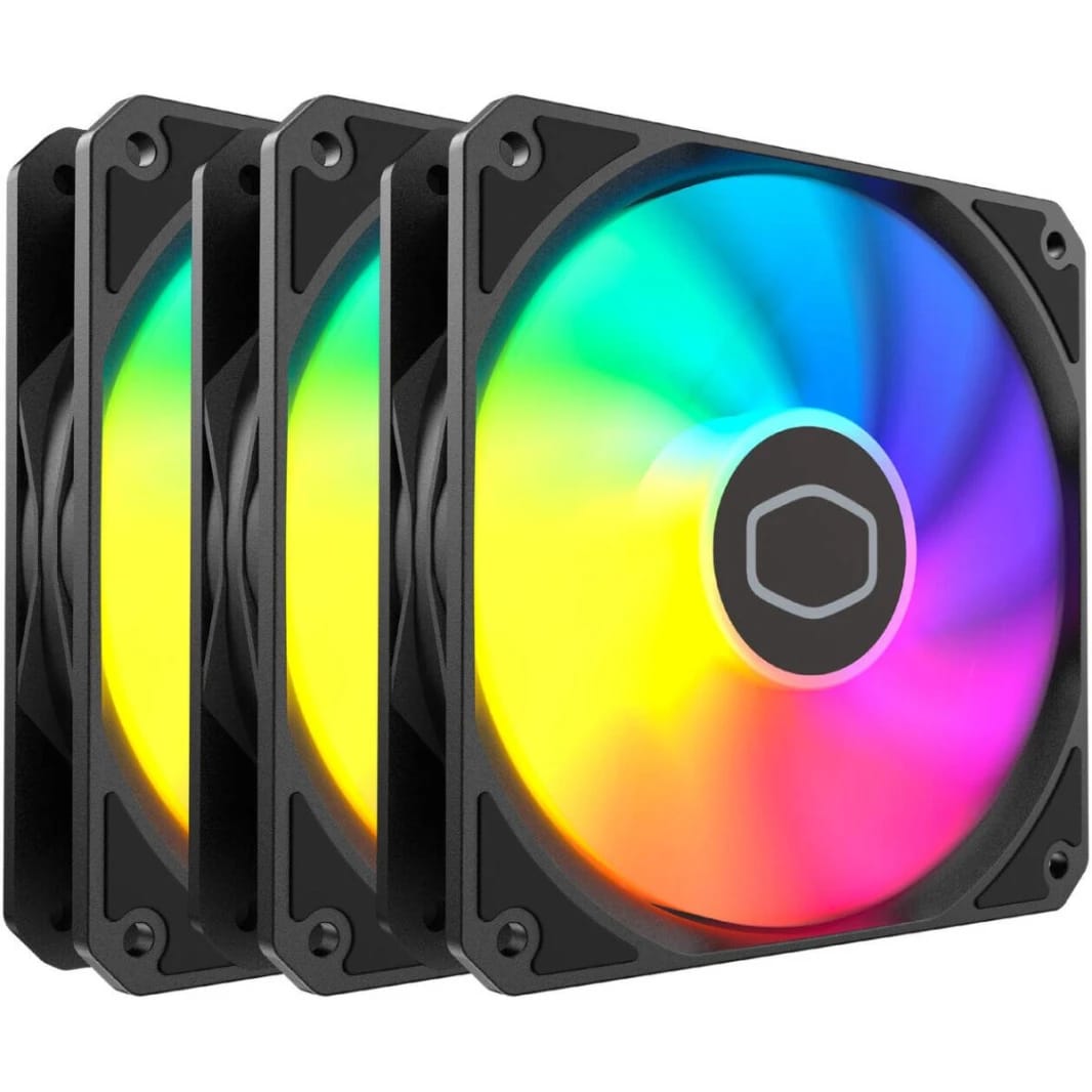 Cooler Master MasterFan MF120 Lite ARGB 3-Pack (Black) with Controller