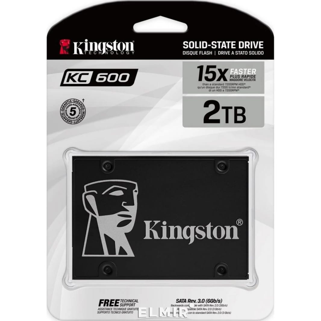 Kingston KC600 SSD 2TB SATA III 2.5 Inch - 15X Faster