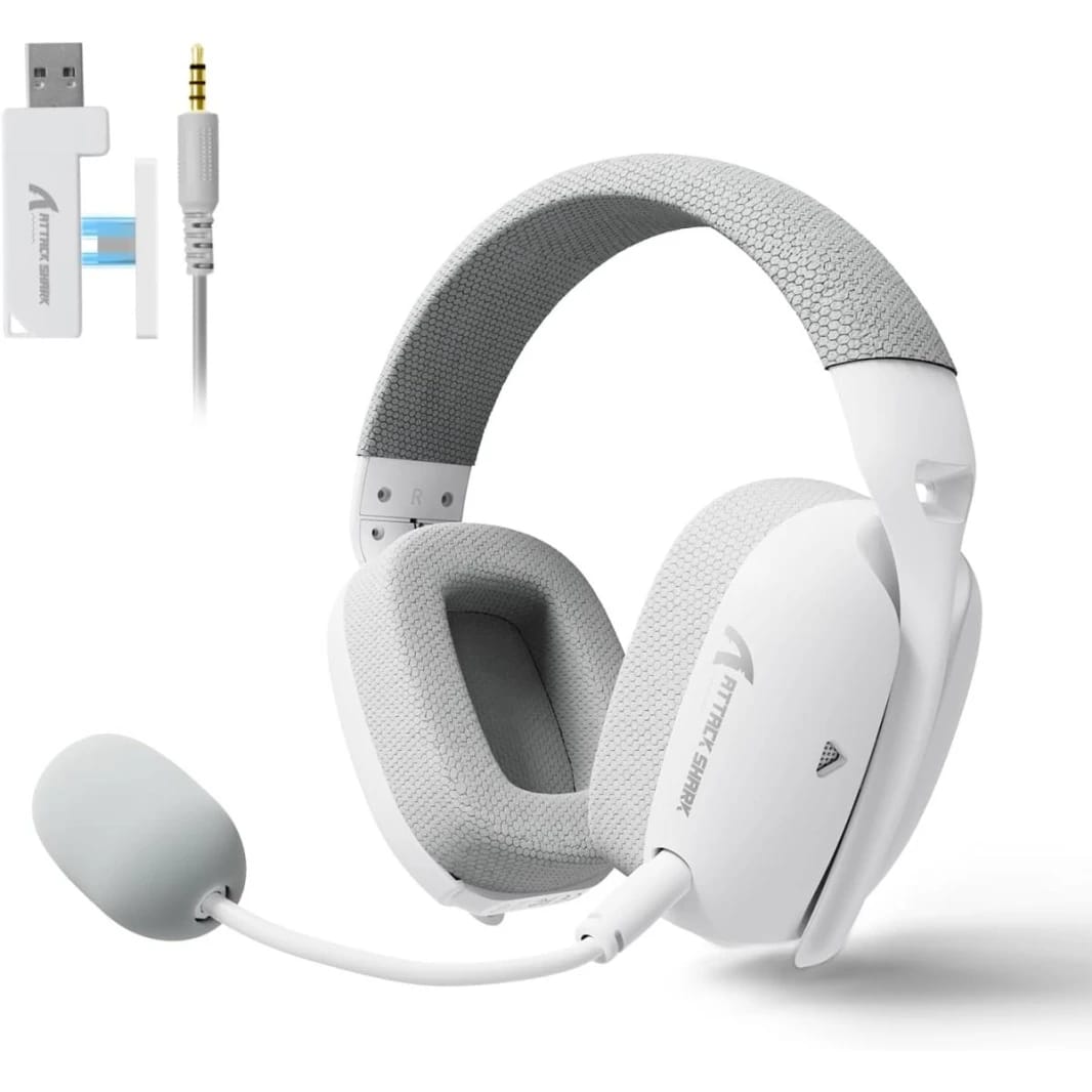 ATTACK SHARK L80PRO Wireless Gaming Headset - Lightseed Tech, Dual Microphone, Tri-Mode Connectivity
