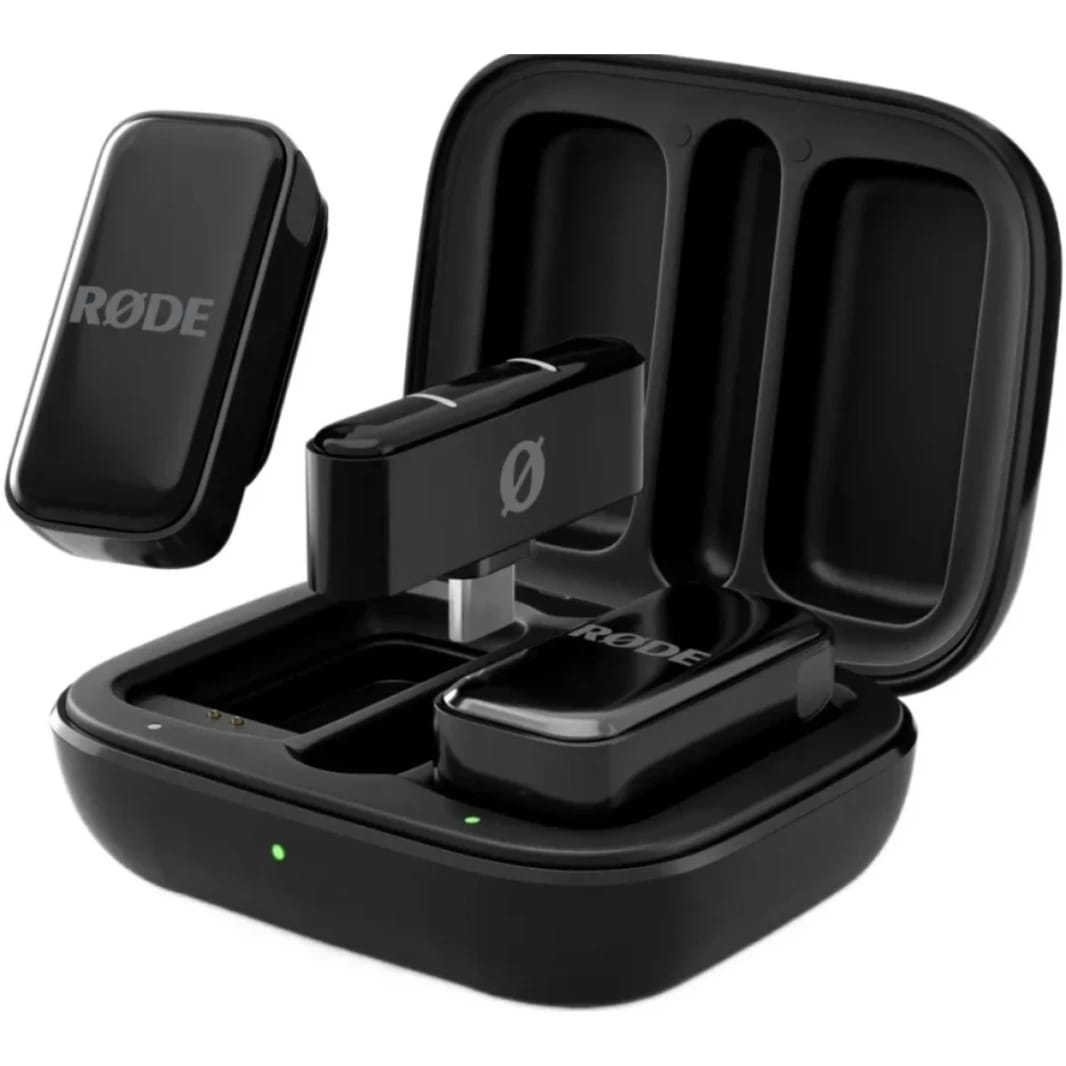 RØDE Wireless Micro - Compact Wireless Microphone, Two Mics with Charging Case for Smartphones, USB-C, Black