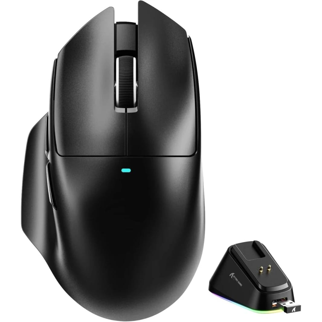 ATTACK SHARK V6 Wireless Gaming Mouse with RGB Dock
