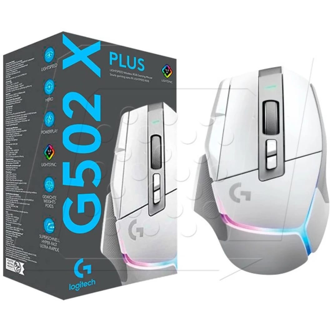Logitech G502 X Plus Wireless Gaming Mouse - White