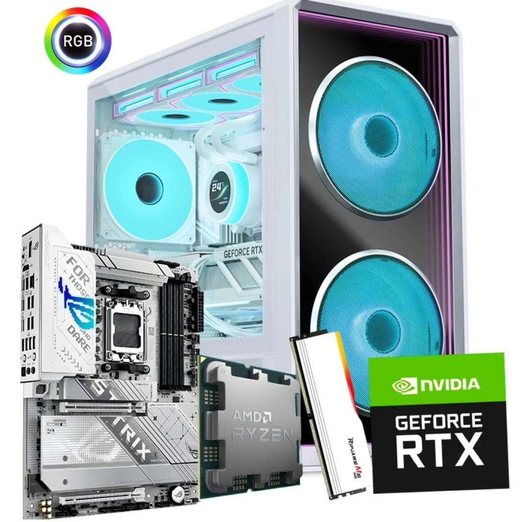 AMD RYZEN 9 9950X3D2 // RTX 5080 16GB // 32GB (2X16) RAM DDR5 - Ultra-End White PC Build