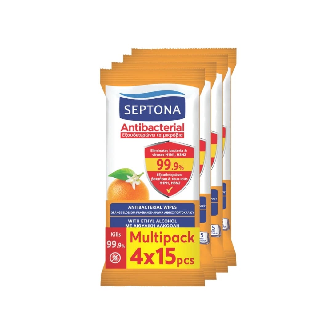 Septona Antibacterial Wipes Orange Multipack