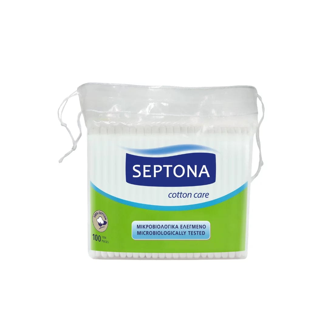 Septona Cotton Buds (100pcs) - Plastic Bag with String