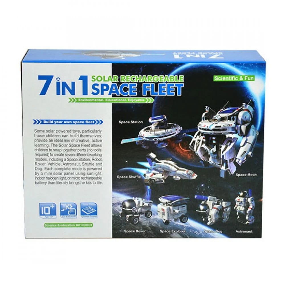 7 in 1 Solar Rechargeable Robot Space Fleet