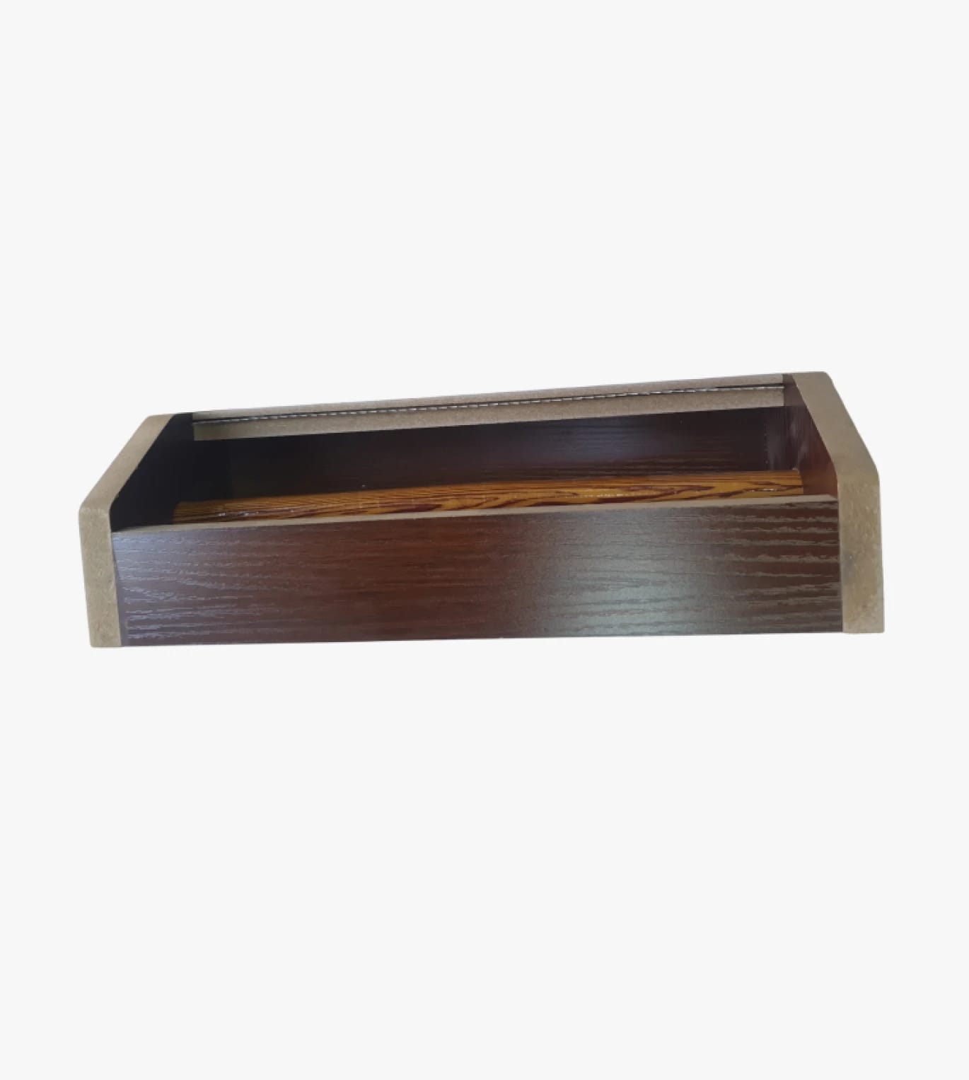 Delmar Wall-Mounted Wooden Shelf with Classic Design for Elegant Homes and Offices Featuring Built-in Holder