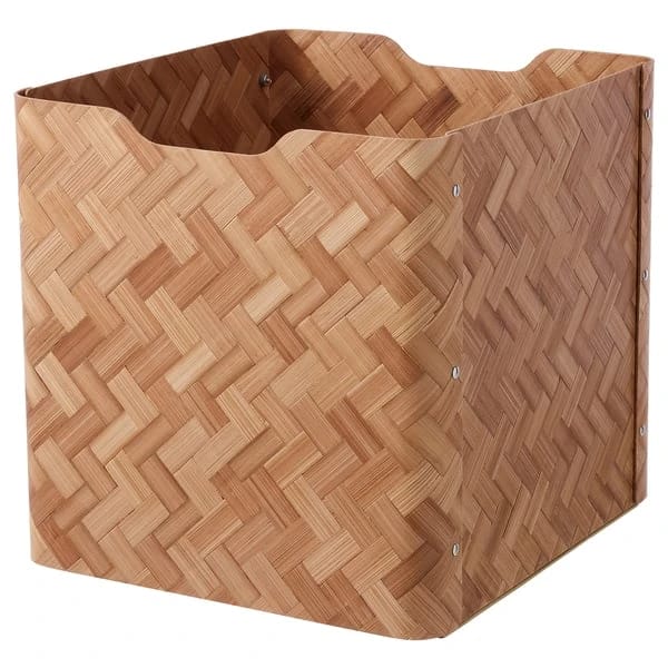 Bamboo Storage Box, Brown, 32x35x33 cm