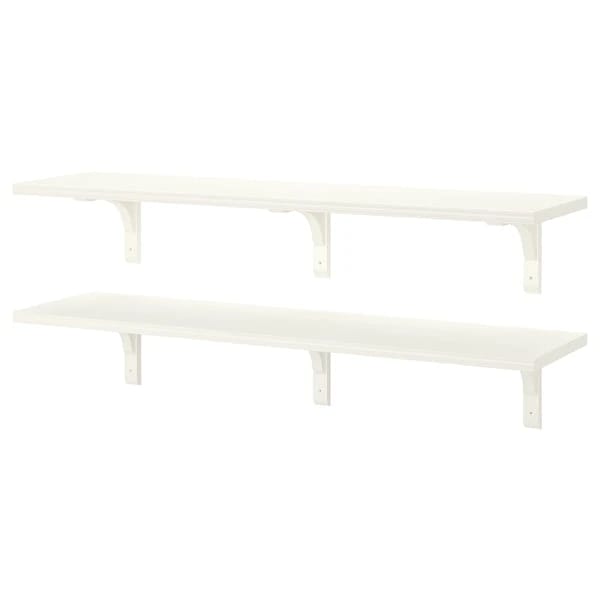 Wall Shelf Combination, Brown-Black, 120x30 cm