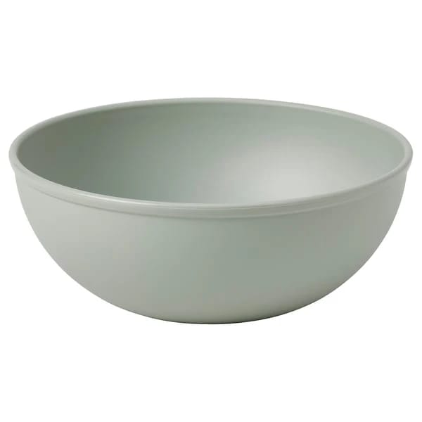 Plastic Bowl, Green-Grey, 15 cm