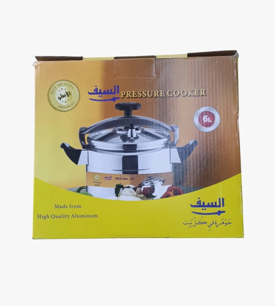 Al-Saif Elegant and Durable Pressure Cooker with Safety Valve and Steam Outlet for Cooking Enthusiasts