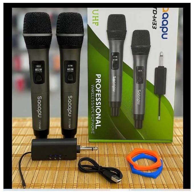 مايكروفون وايرلس مزدوج ليثيوم – Saeapu TTD-M33