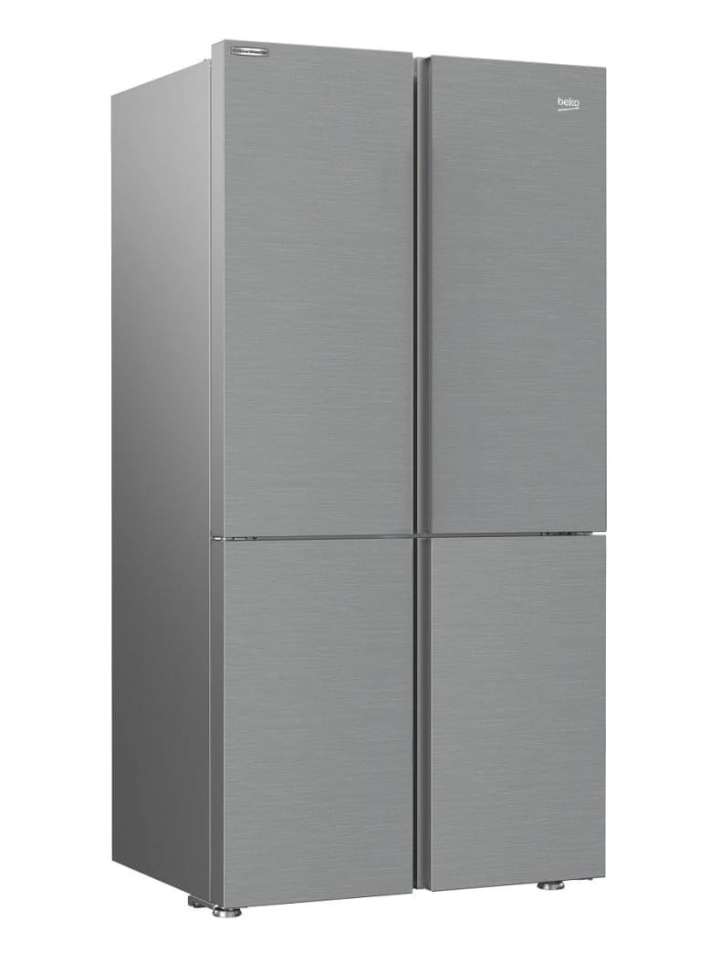 Beko Side by Side Refrigerator 4 Doors, 626 Lit, Grey