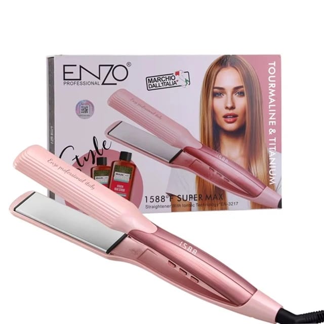 Enzo Straightener with Multiple Colors and Keratin Serum