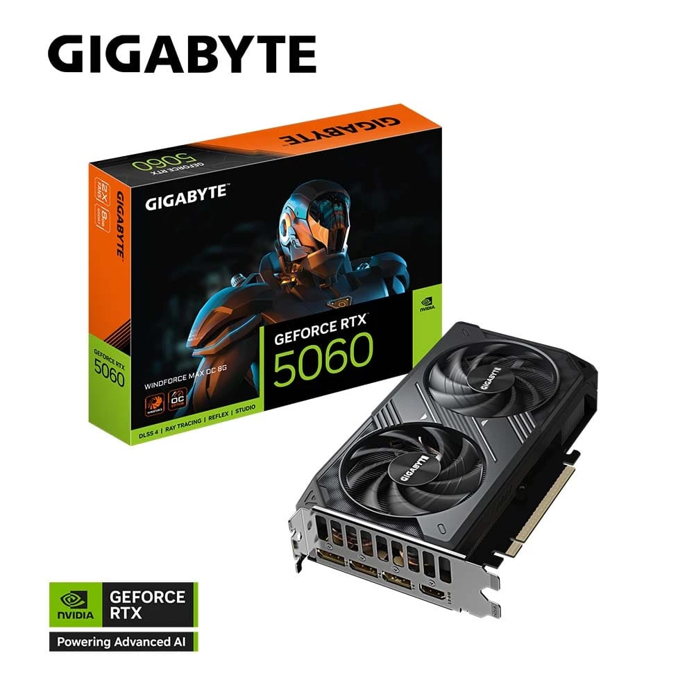 جيجابايت GeForce RTX 5060 WINDFORCE Max OC 8GB GDDR7 بطاقة رسومات