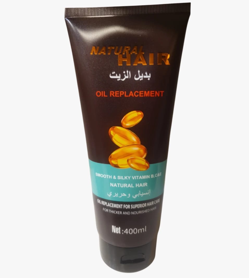 Natural Hair Oil Replacement - Nourishing and Moisturizing Hair Care with Vitamins B, C & E for All Hair Types