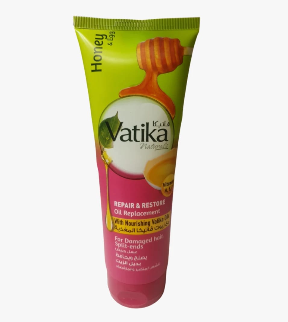 Vatika Oil Replacement with Honey and Egg for Damaged and Curly Hair Repair, Revitalizing Daily Hair Care for Women