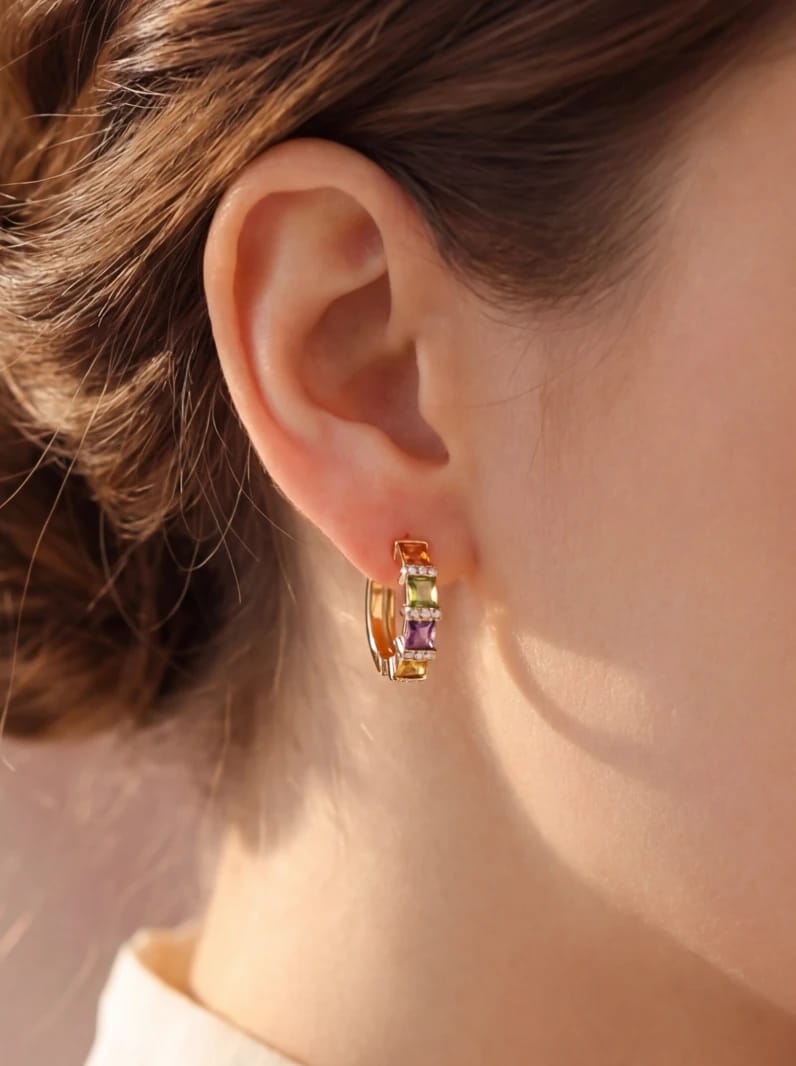 Colorful Tennis Earrings