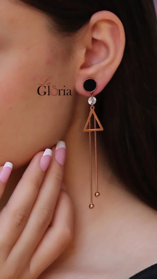 Elegant Triangular Drop Earrings