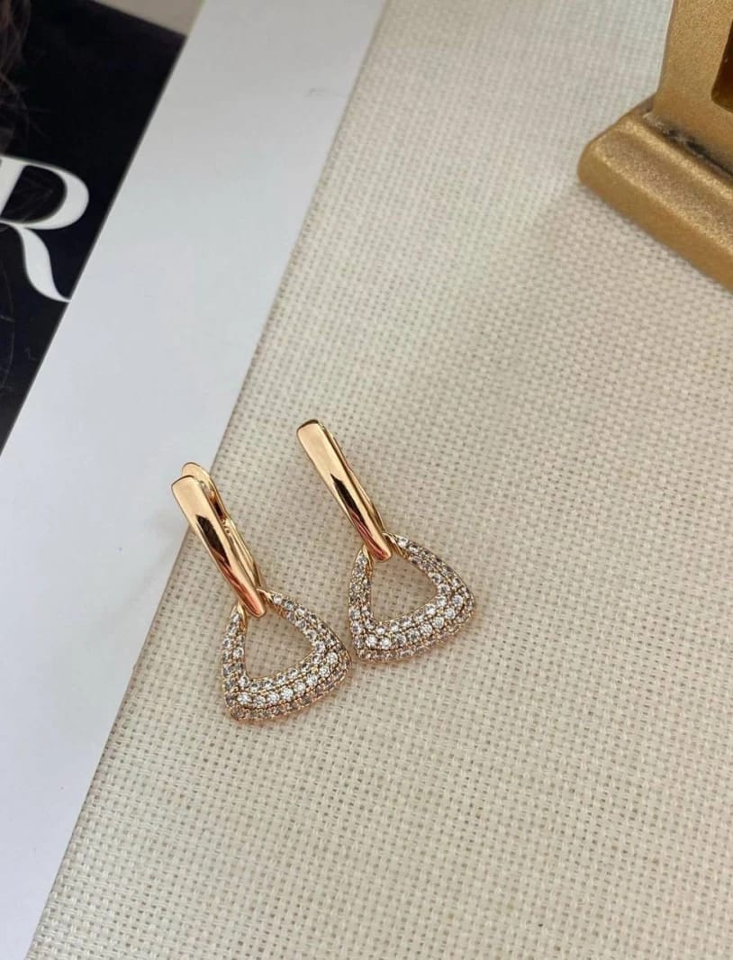 Studded Triangle Earrings