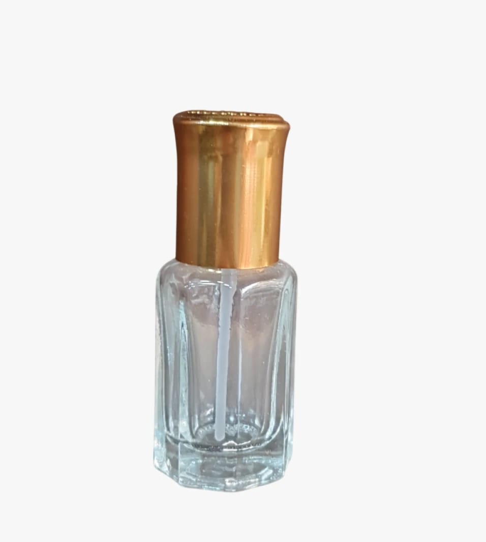 Small Perfume Bottle with Golden Cap and Applicator Designed for Style and Convenience on the Go