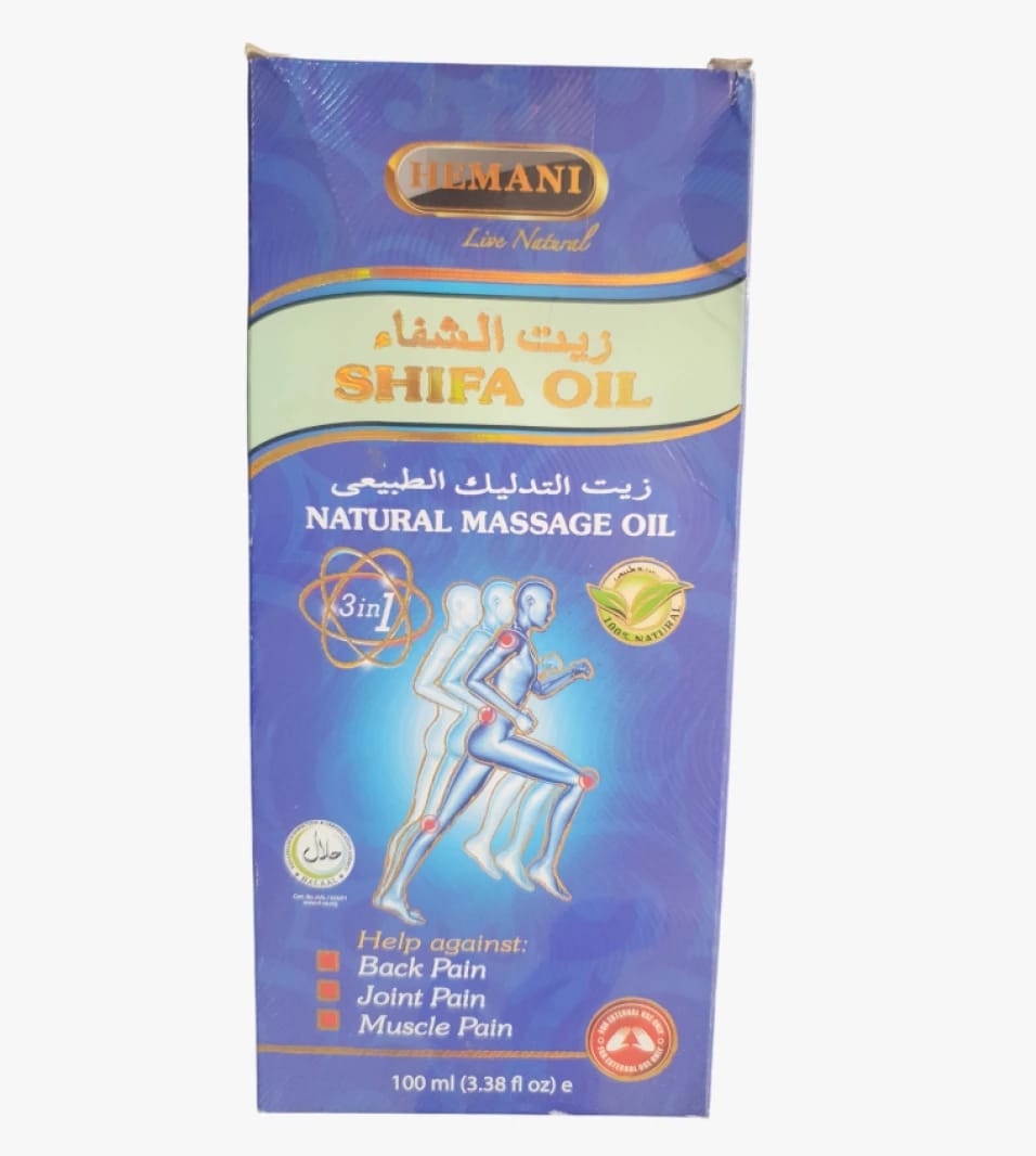 Hemani Shifa Oil, Natural Pain Relief for Muscle and Joint, Effective Design for Pain Management, Natural Formula for All Ages