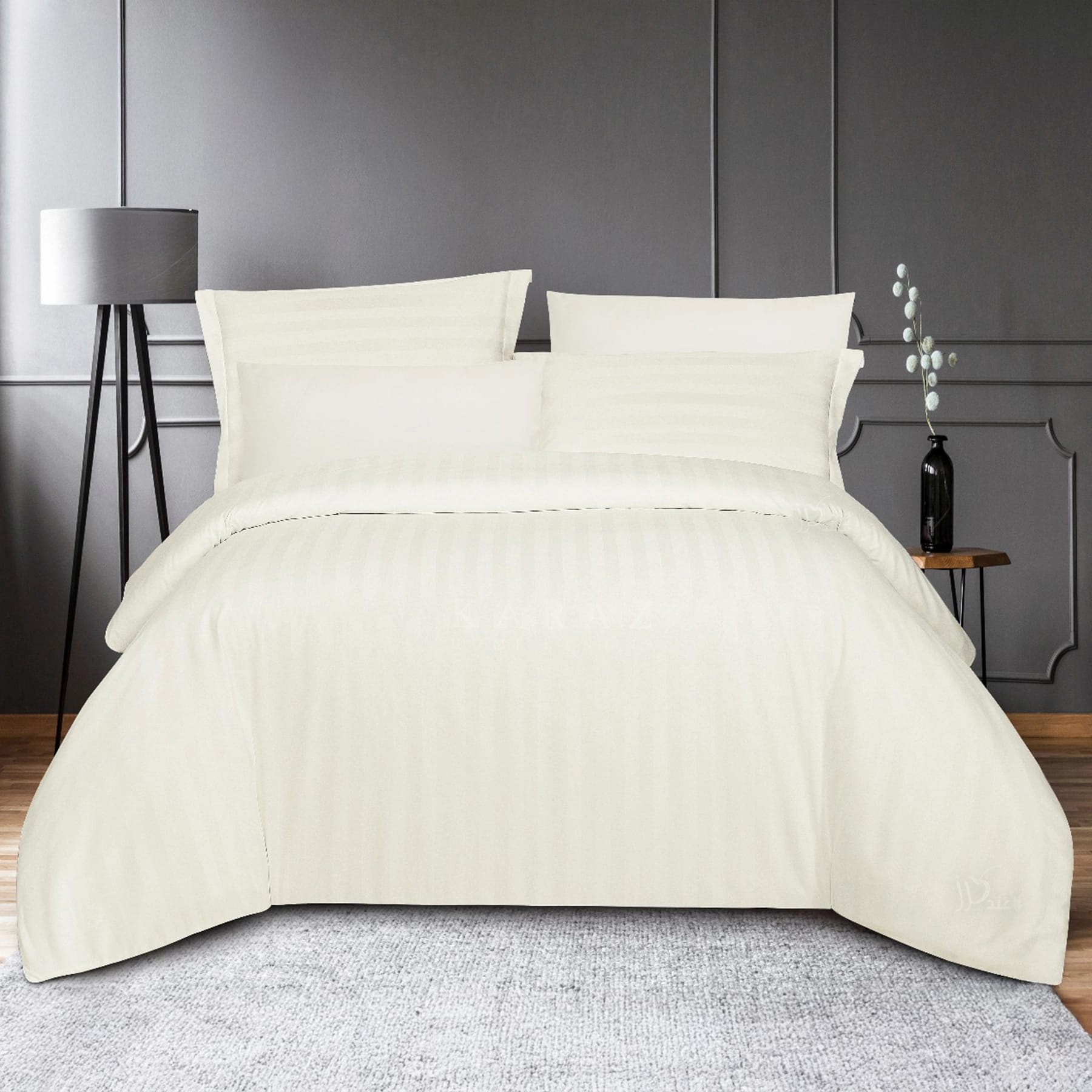 HOTELIA Duvet Cover Super King Size Set, Creamy