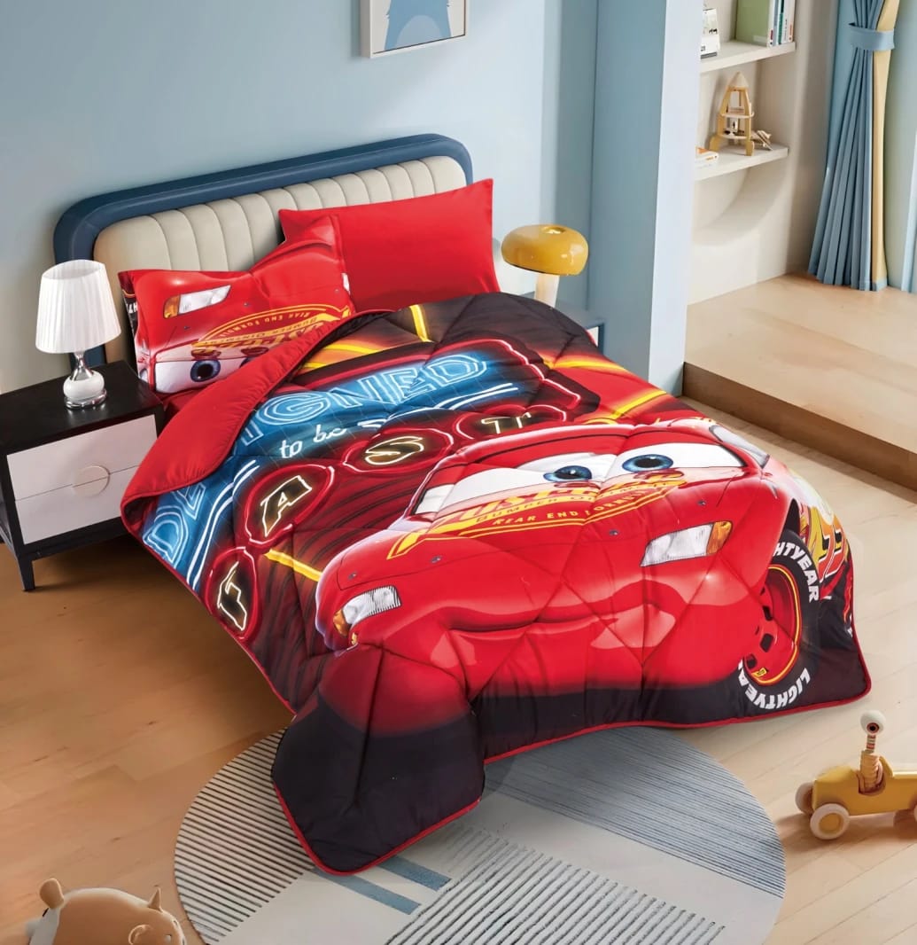 McQueen Comforter Twin Size 4 Piece Set