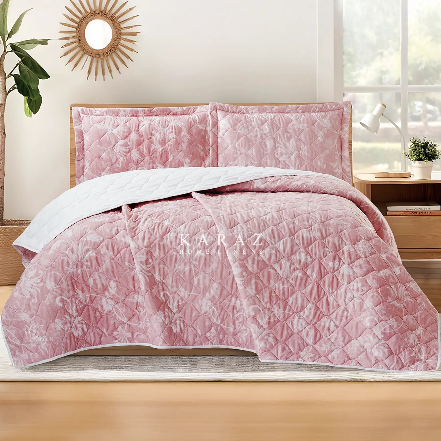DAIANA Printed King Size Bedspread Set – 3 Pieces