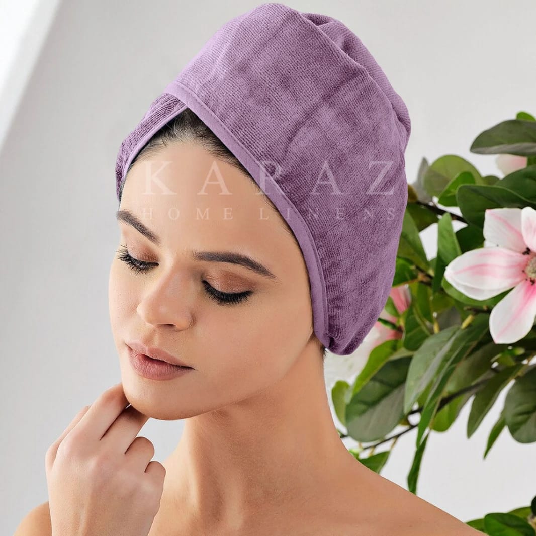 Egyptian Cotton Head Towels, Purple