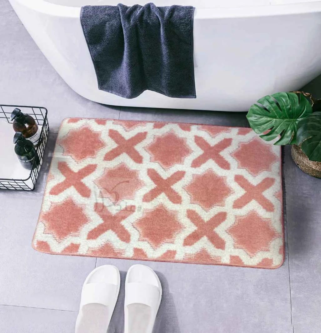 Waterproof Bath Mat Soft Polyester Absorbent Anti-Slip (60X90cm)