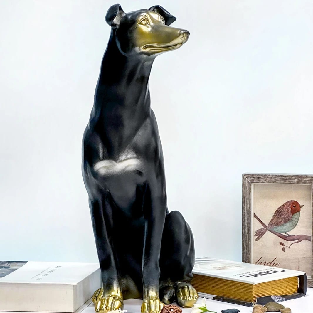 Dog Statue Sculpture Décor