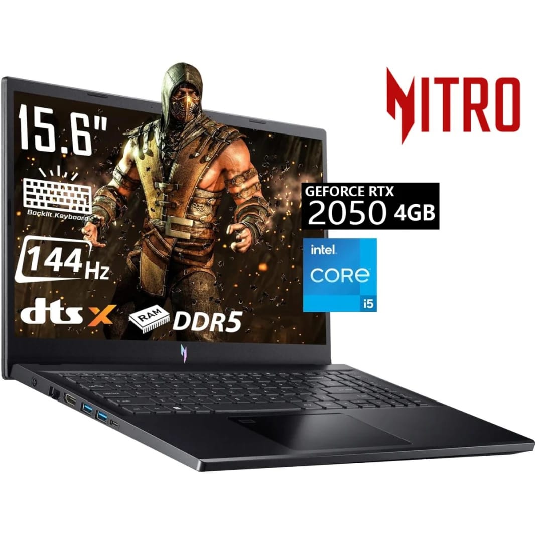 Acer Nitro V15 (2024) ANV15-51-59RM 13Gen Intel Core i5 10-Cores with DDR5 & Nvidia RTX 2050