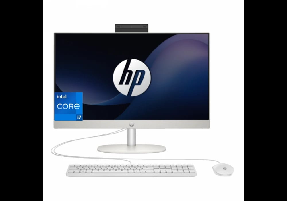 HP AIO All-in-One 24-cr0040ne PC with 13th Gen Intel® Core™ i7, 8GB RAM, 512GB SSD, 24" Display - White