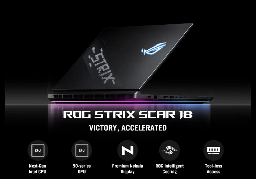 ASUS ROG Strix SCAR 16 Gaming Laptop with Intel Core Ultra 9 275HX, NVIDIA GeForce RTX 5090