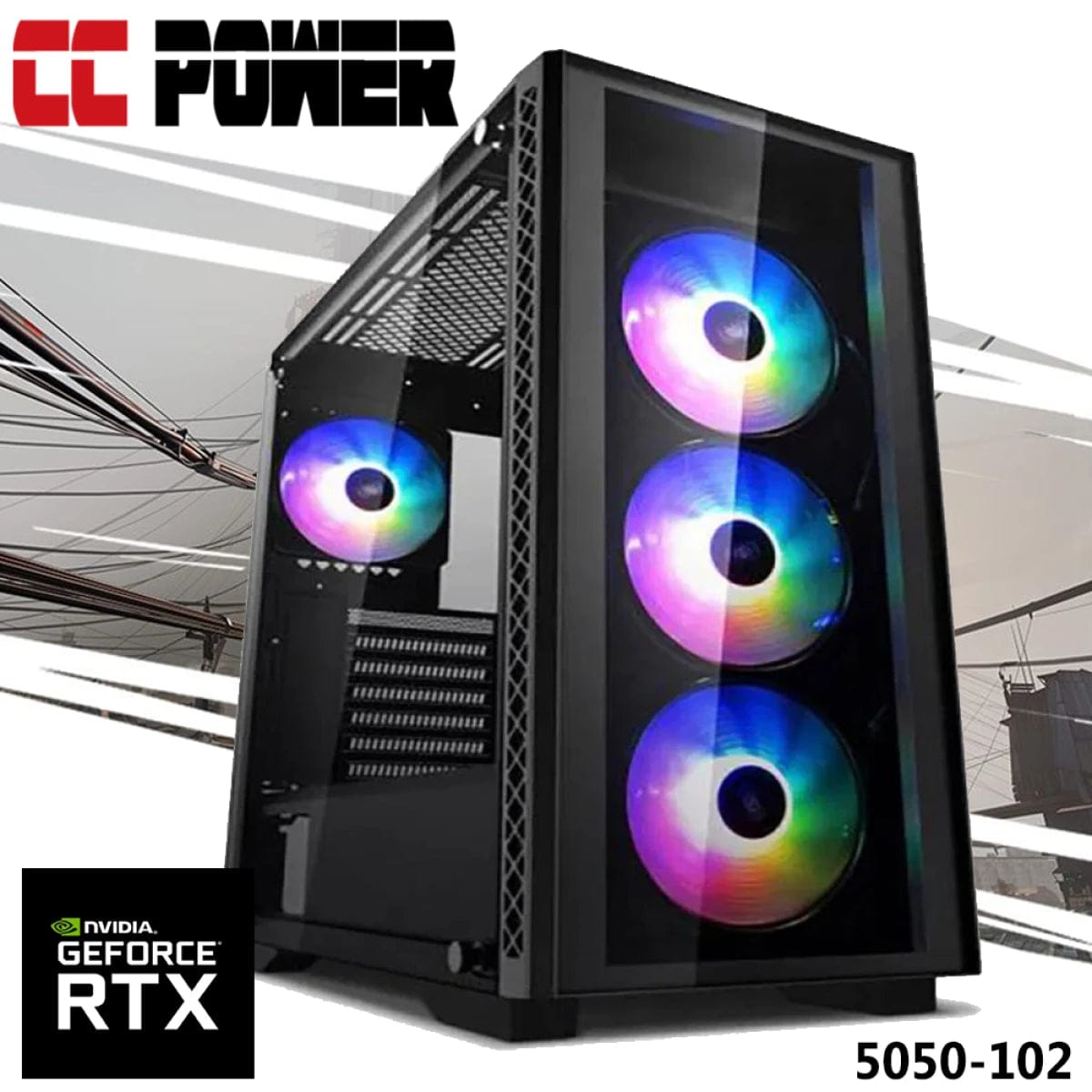 CC Power 5050-102 Gaming PC with 12th Gen Intel Core i5 & Nvidia RTX 5050
