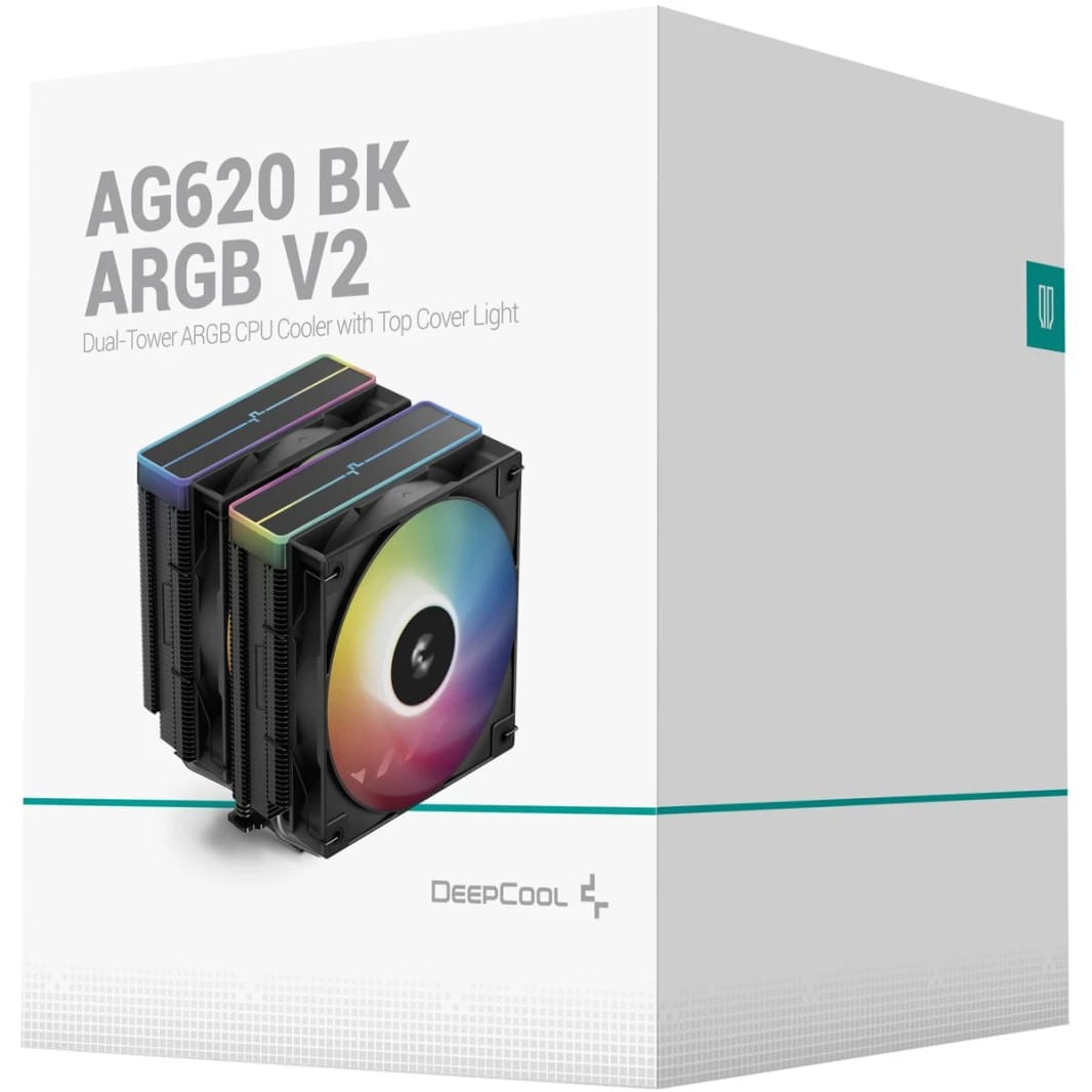 DeepCool AG620 ARGB V2 CPU Air Cooler 260w TDP Black